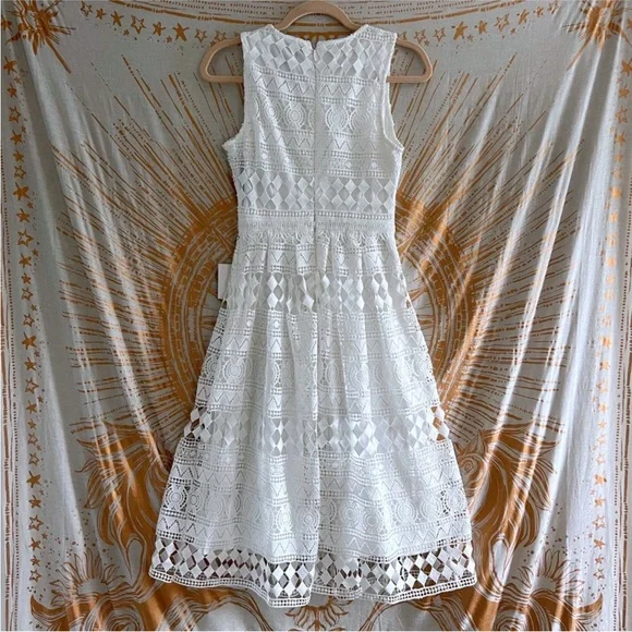 Lulu’s Madly in Love White Lace Midi Dress Size XS - Picture 11 of 14